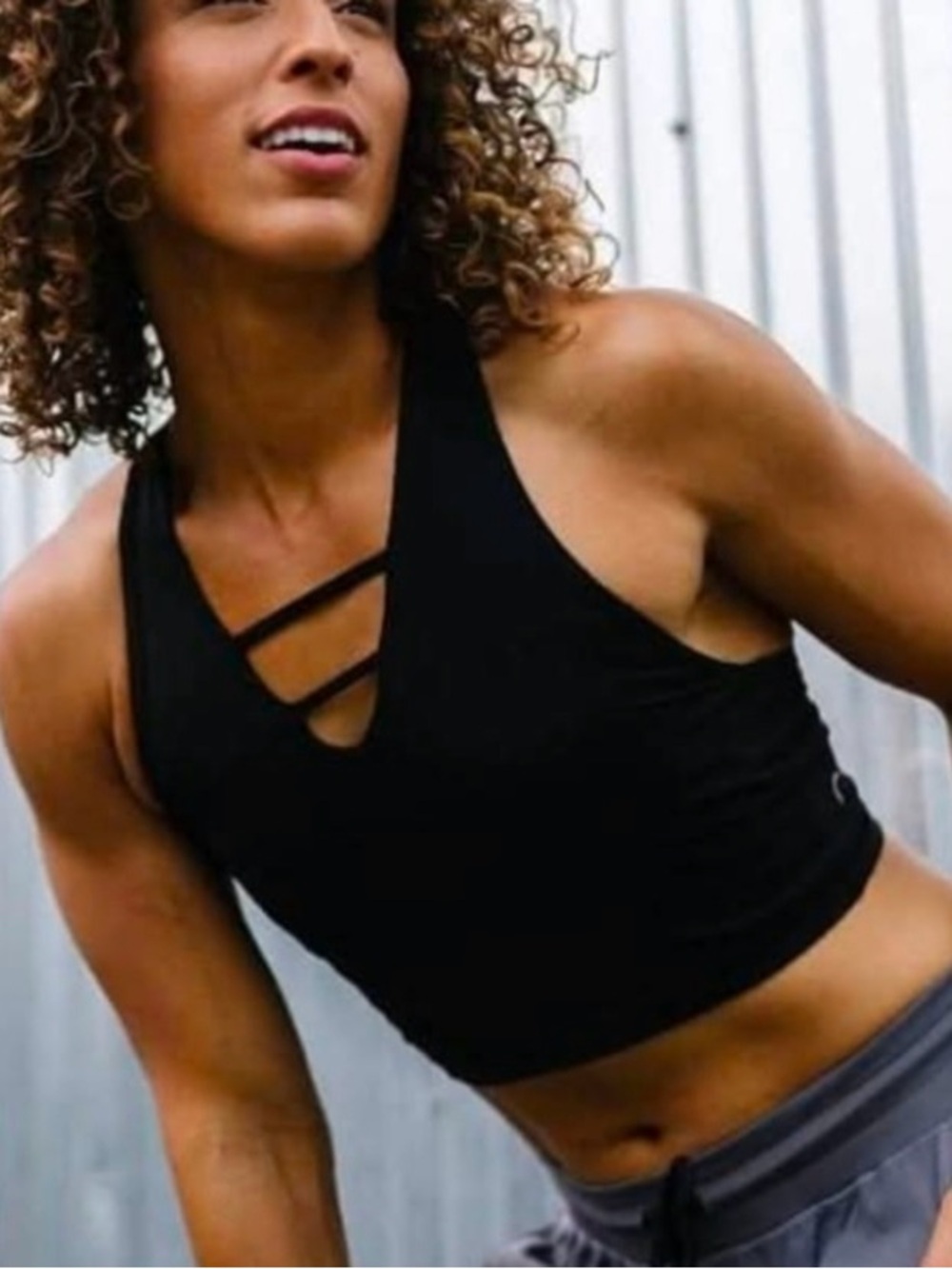 ZYIA Black Grid Tank | size Medium